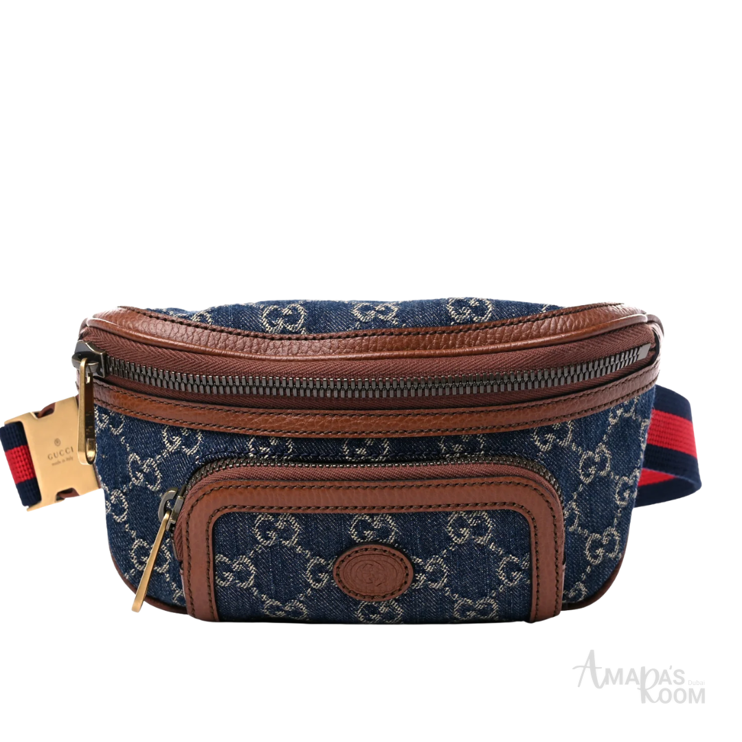 Gucci GG Monogram Bag – Blue & Brown - View 1