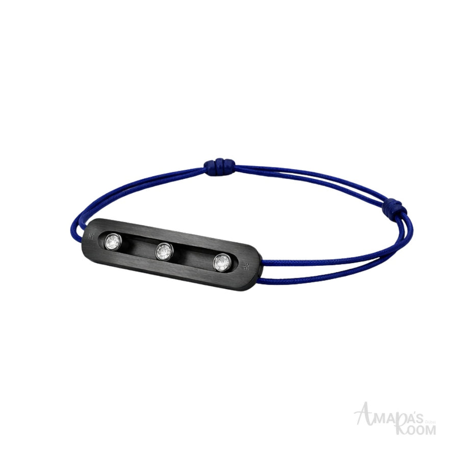 Messika Jewelry | Titanium Cord Bracelet Natural Titanium Diamonds