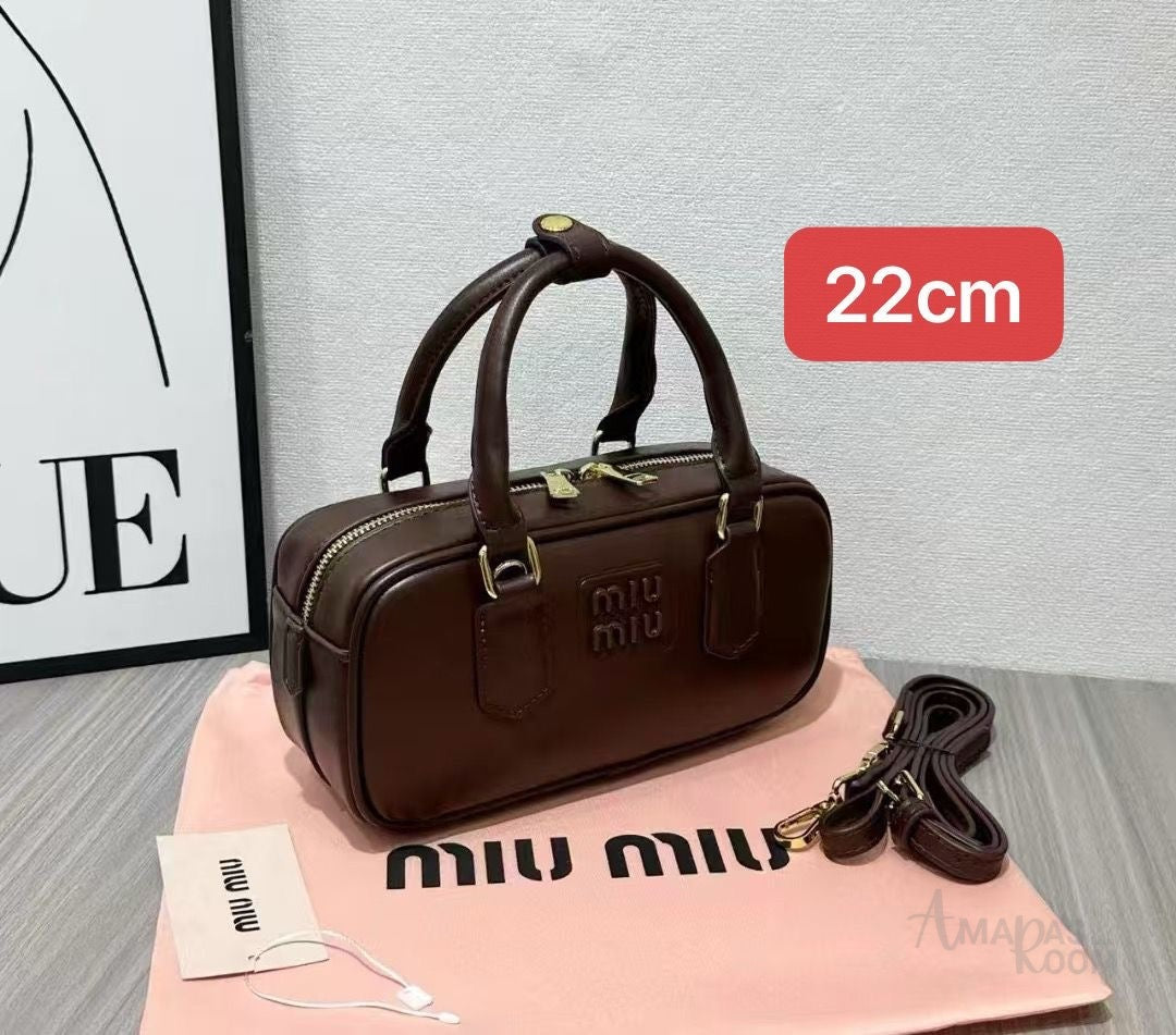 Miu Miu Bag Arcadie Leather Dark Brown – product view
