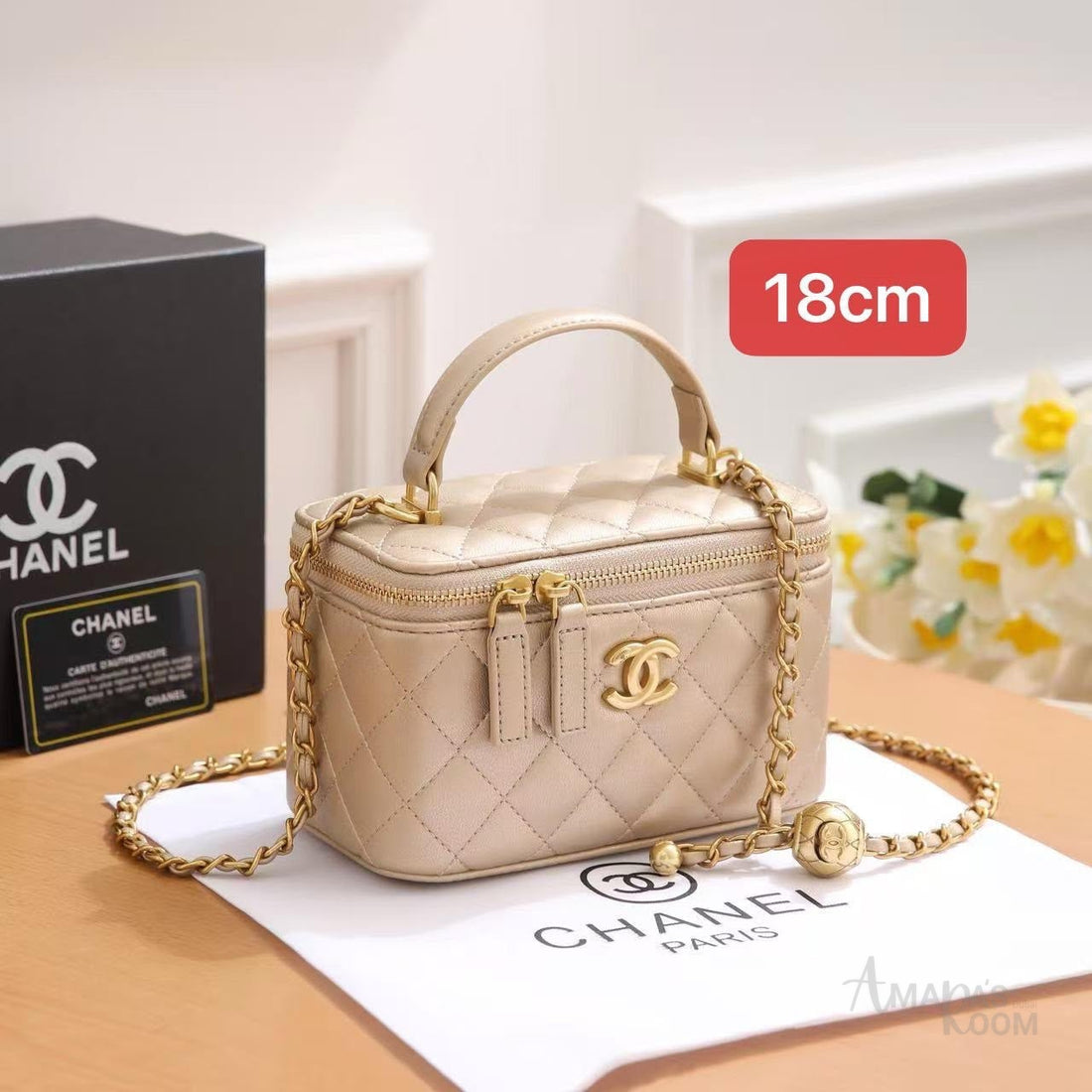 Chanel Bag Mini Vanity Case with Top Handle – product view