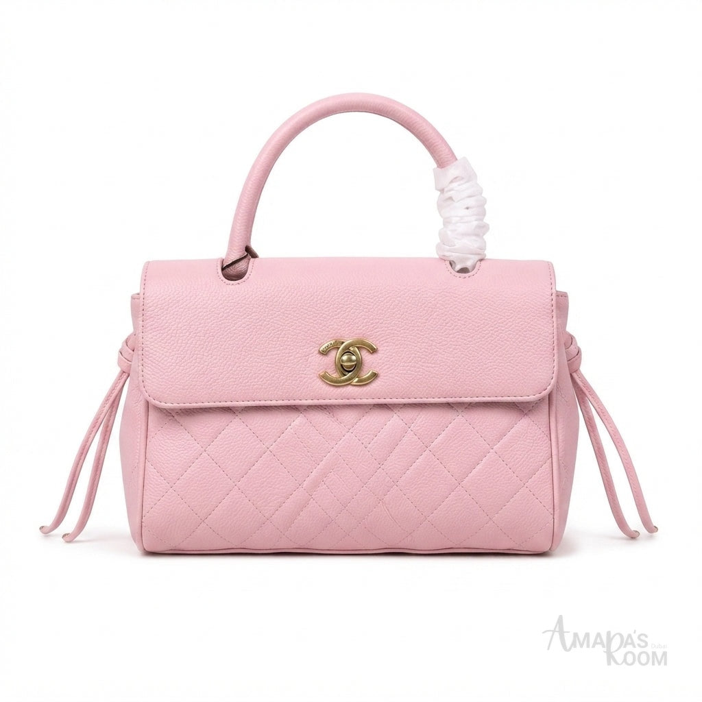 Chanel CC Turn-Lock Handbag – Light Pink - View 1