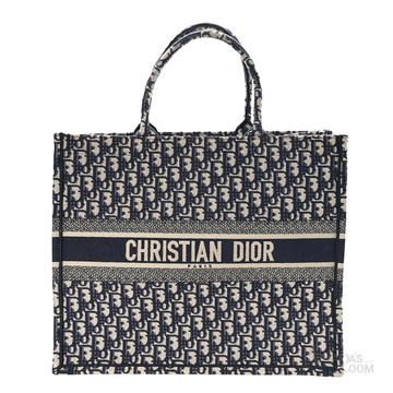 Dior Oblique Embroidered Tote - View 1