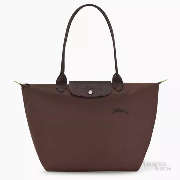 Longchamp Le Pliage Green Shoulder Tote – Mocha Brown - View 4