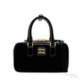 Miu Miu Mini Bowling Bag – Glossy Black - View 1