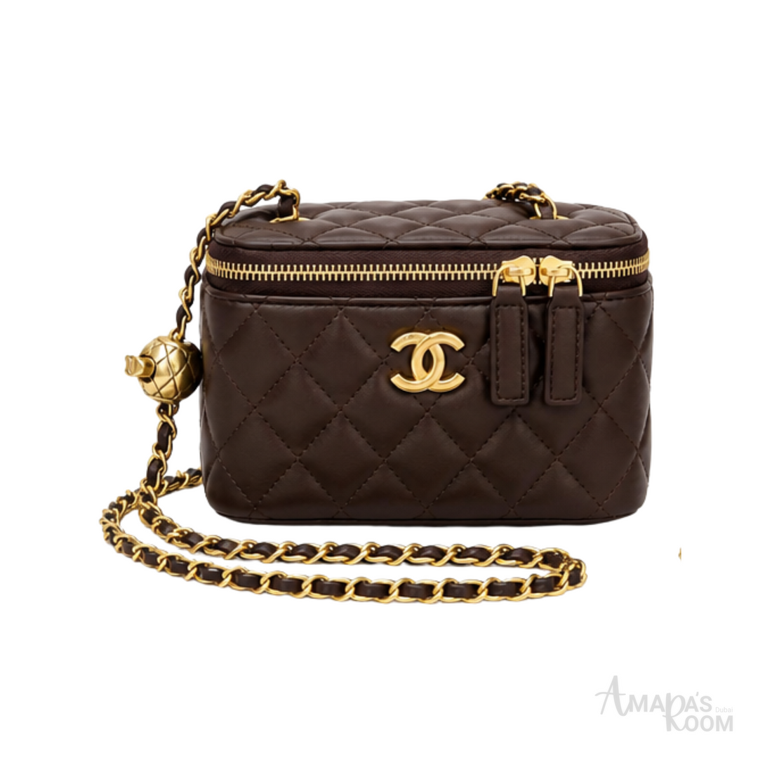 Chanel Pearl Crush Vanity Case Burgundy Bag – product view