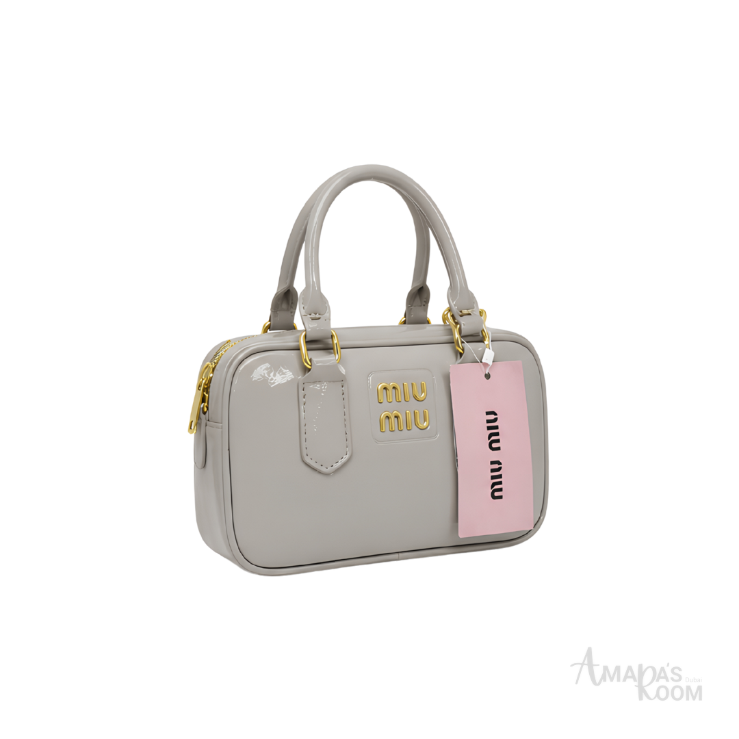 Miu Miu Arcadie Leather Bag – Grey - View 2