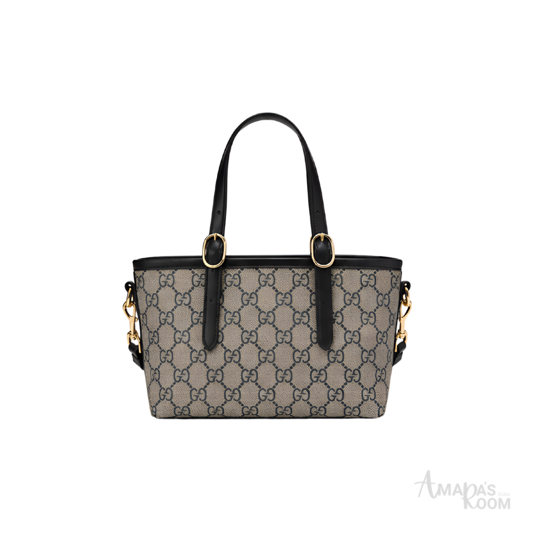 Gucci GG Emblem Tote Bag – Nude & Black - View 1