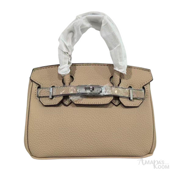 Hermes Birkin-Style Mini Handbag – Nude - View 1