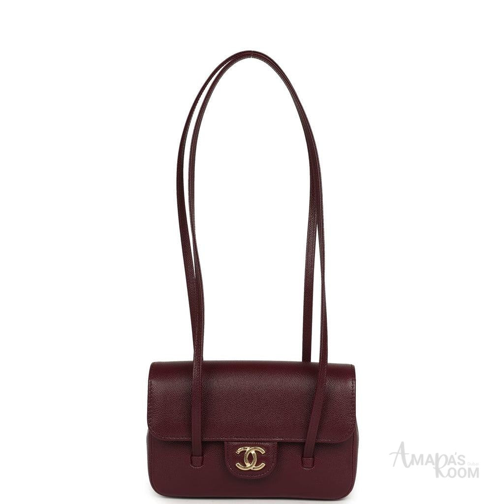 Chanel Preppy Coco Small Flap Bag – Dark Burgundy - View 4
