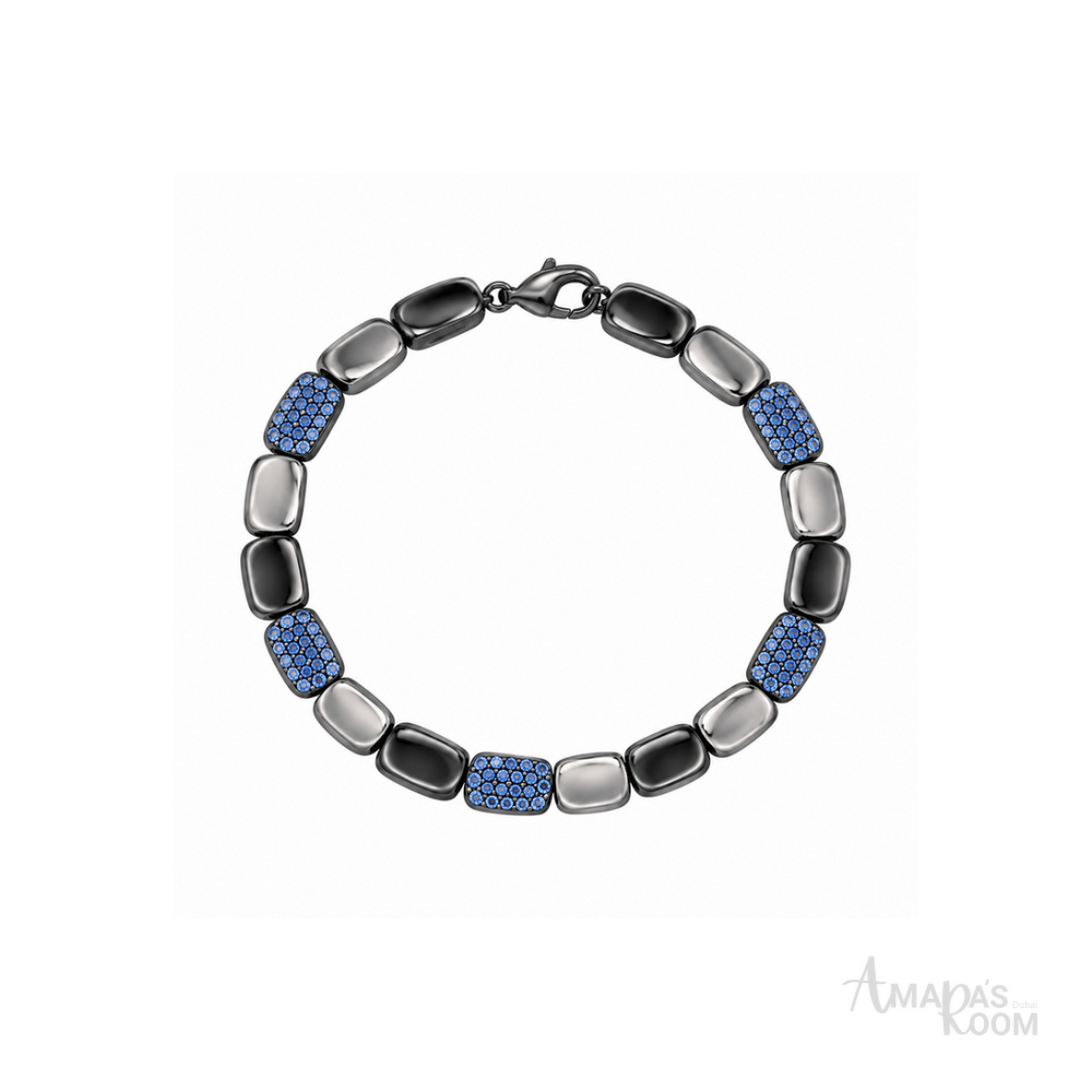 APM Jewelry | Monaco Toned Set Blue Silver