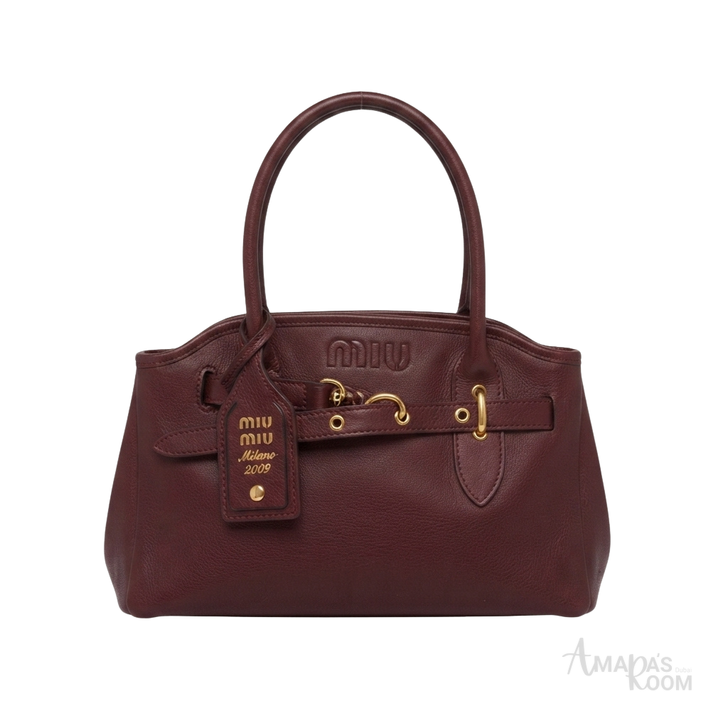 Miu Miu Aventure Nappa Leather Bag – Burgundy - View 1