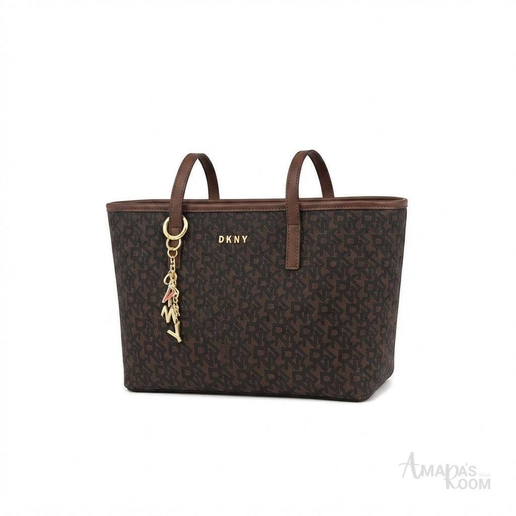 DKNY Women's Bryant Medium Zip Tote – Brown - View 2