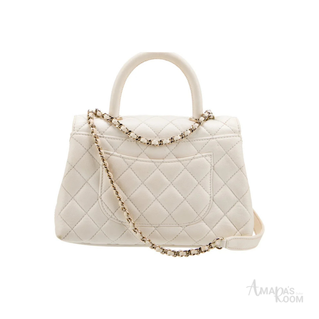Chanel Mini Coco Handle Bag – White - View 2