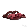 Hermès Chypre Sandals – Rose Pinson / Marron Palissandre - View 1