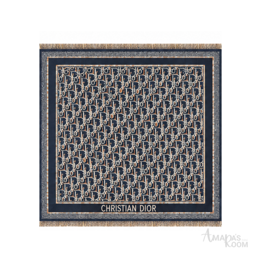 Dior Scarf | D-Oblique Navy Blue