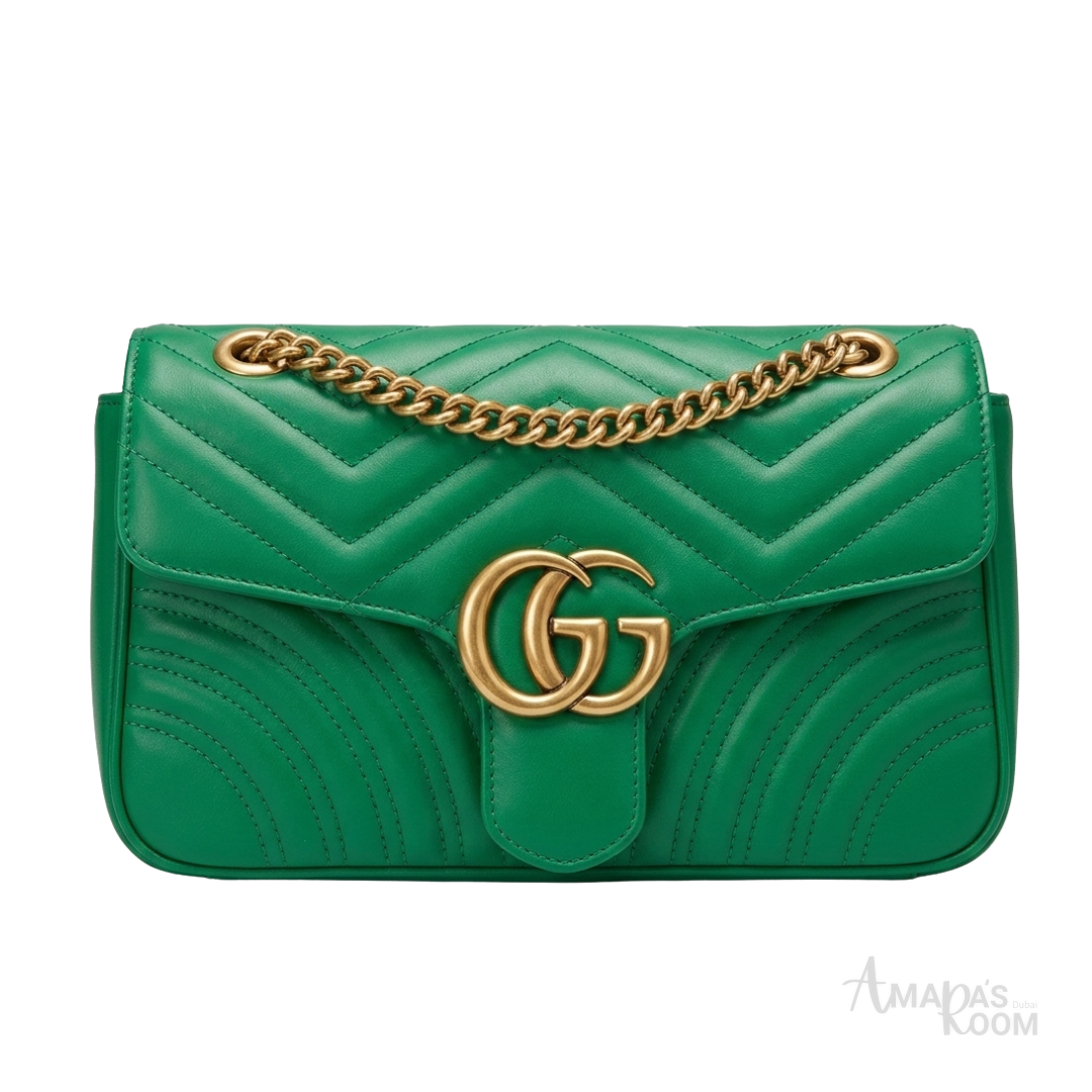 Gucci GG Marmont Shoulder Bag – Vibrant Green - View 1