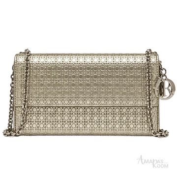 CHRISTIAN DIOR Bag | Lady Dior Croisière Wallet on Chain (WOC) – Champagne Gold – Metallic Gold