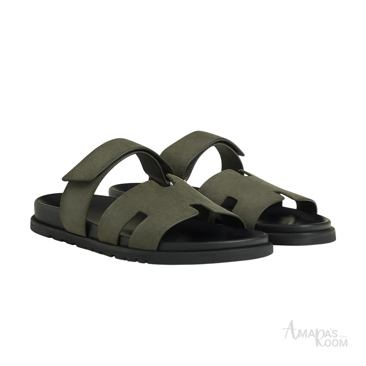 Hermès Chypre Sandals – Vert Foret - View 1
