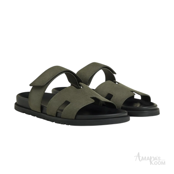 Hermès Chypre Sandals – Vert Foret - View 1