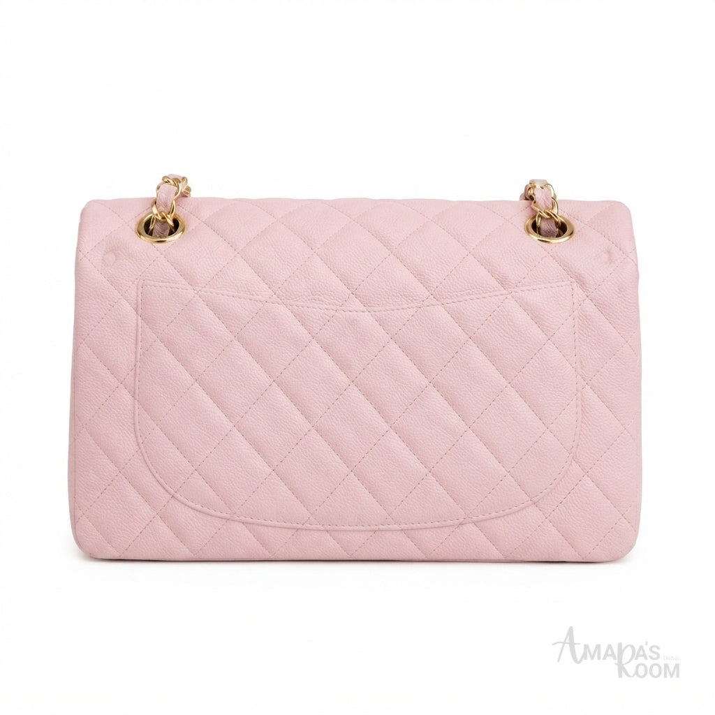 Chanel Classic Flap Bag – Pink Quilted Leather - View 4