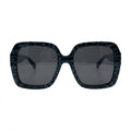 Chanel Sunglasses Signature Lettering – Black & Blue - View 1