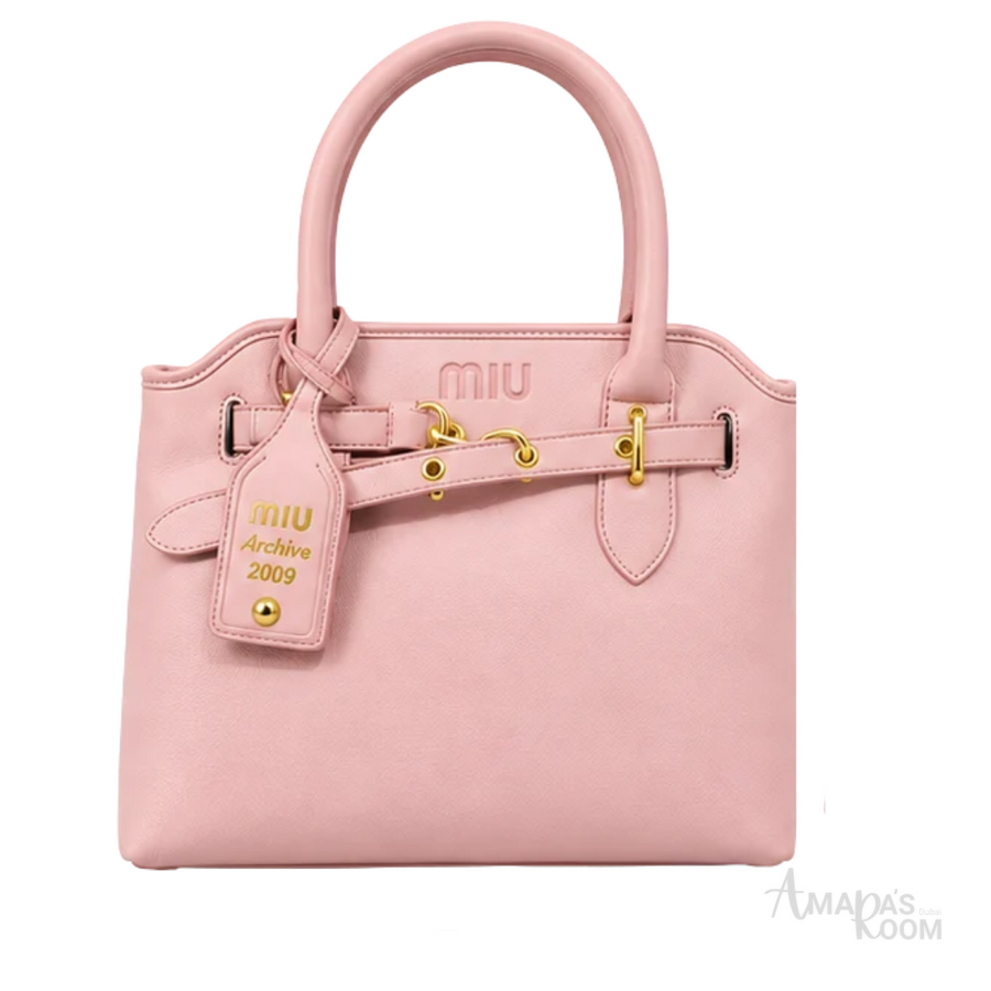 Miu Miu Bag | Aventure Nappa Leather Bag (Archive 2009 Edition) – Pink (Pastel Pink – Blossom Pink with gold-tone hardware)