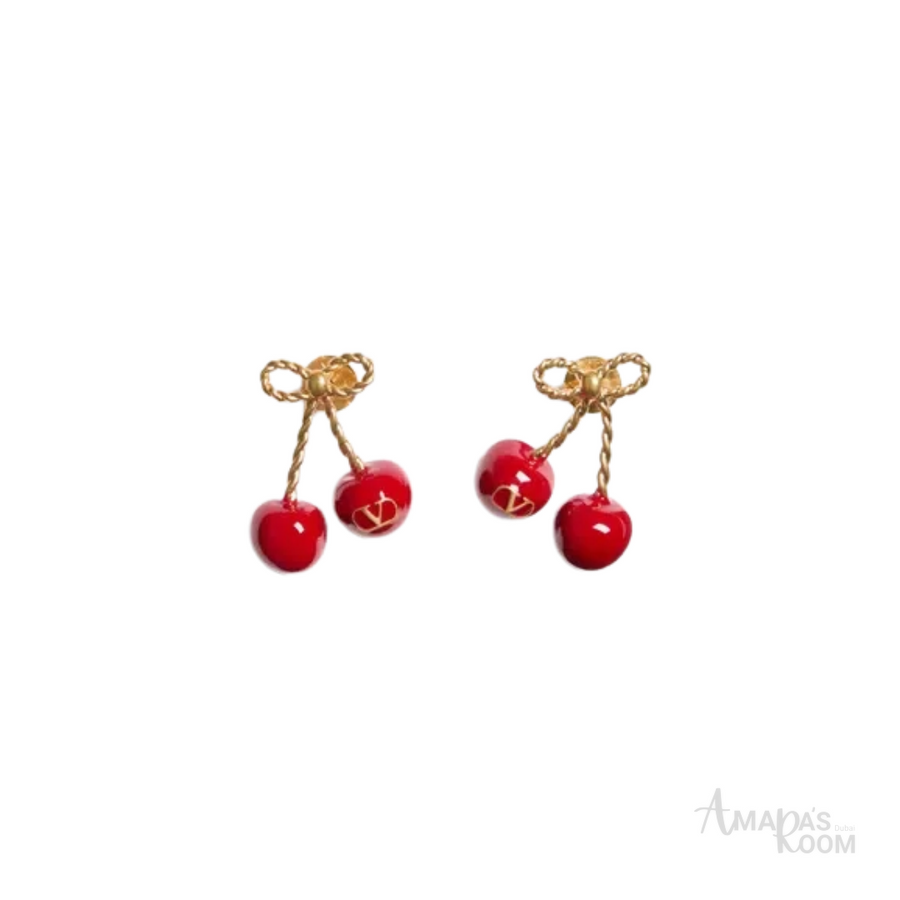 Valentino Jewelry | Cherryfic Enamel Earrings