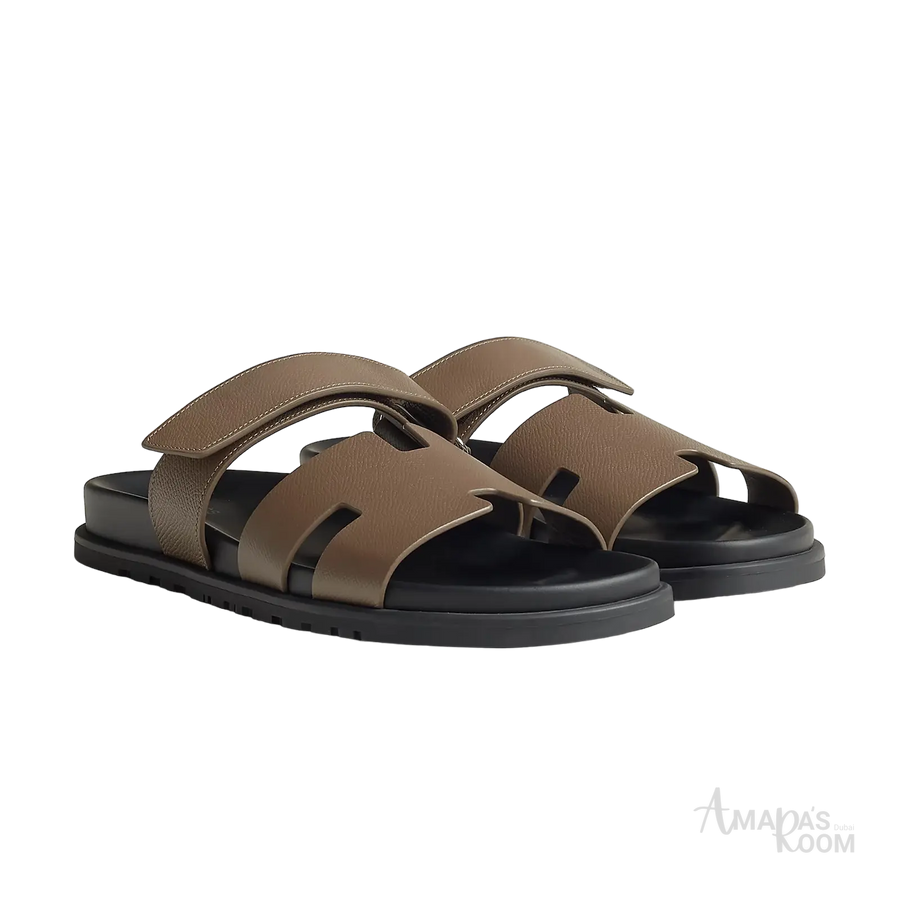 Hermès Chypre Sandals – Étoupe - View 1