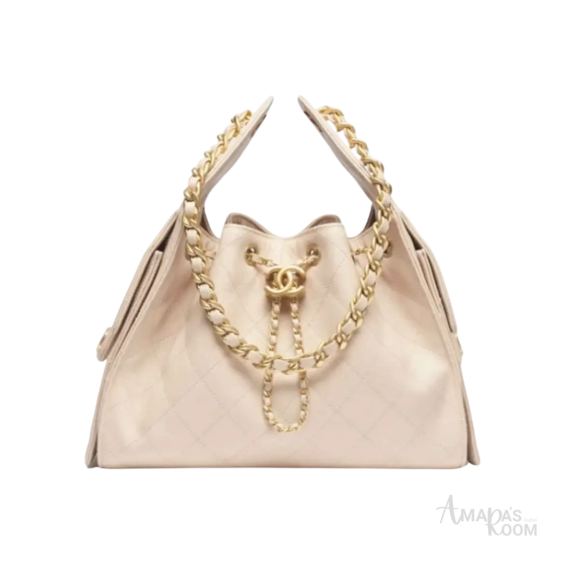 Chanel 25 Small Handbag – Gold & Beige - View 1