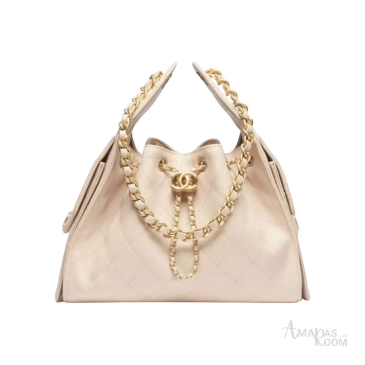Chanel 25 Small Handbag – Gold & Beige - View 1