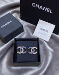 Chanel Strass & Enamel CC Stud