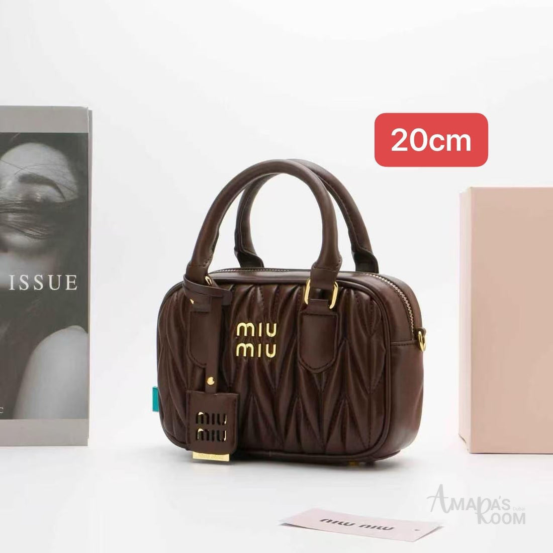 Miu Miu Bag Arcadie Matelassé Leather Bowling – product view