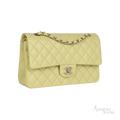 Chanel Classic Double Flap Bag Light Green Lambskin Light Gold Hardware - View 2