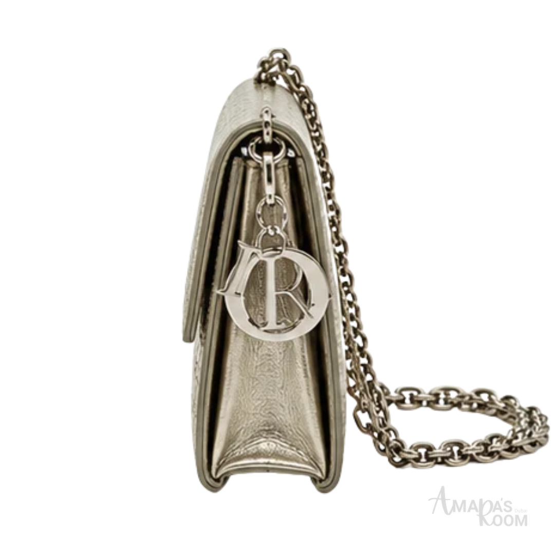 CHRISTIAN DIOR Bag | Lady Dior Croisière Wallet on Chain (WOC) – Champagne Gold – Metallic Gold