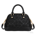 Coach Bag | Mini Sierra Satchel (Micro Dome Satchel) – Black (with gold-tone hardware)