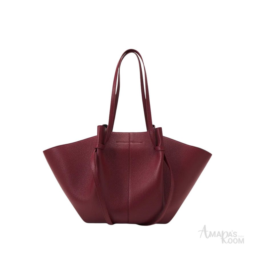 Polène Bag | Cyme Mini Bag Burgundy Ebony