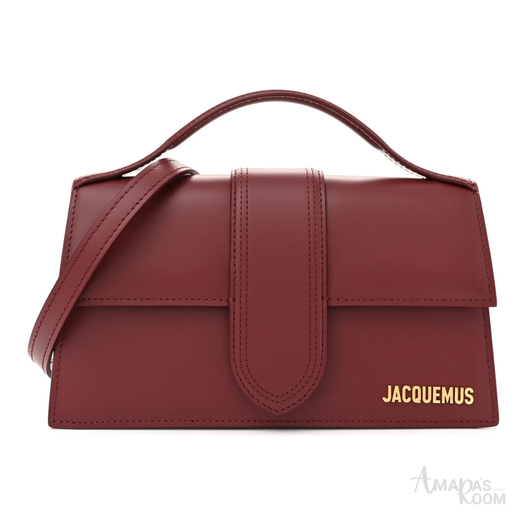 Jacquemus Leather Shoulder Bag – Burgundy & Dark Brown - View 1