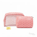 Goyard Goyardine Cosmetic Toiletry Pouch Set – Pink - View 3