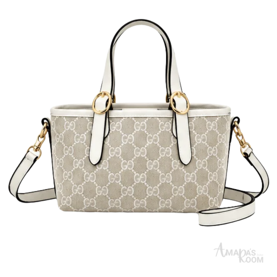 Gucci Bag | GG Emblem Mini Bag – Beige – White
