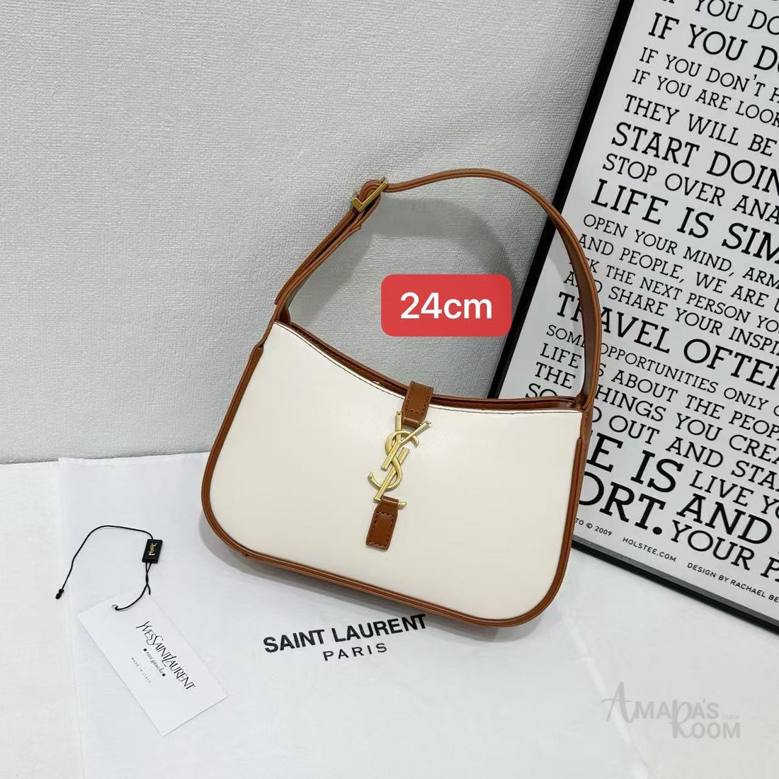 Saint Laurent Bag Le 5 à 7 Canvas & Leather Hobo – product view