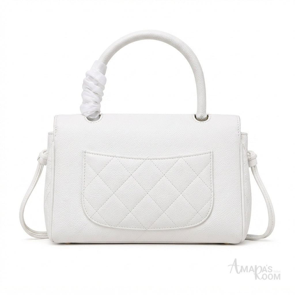 Chanel CC Turn-Lock Bag – White - View 4