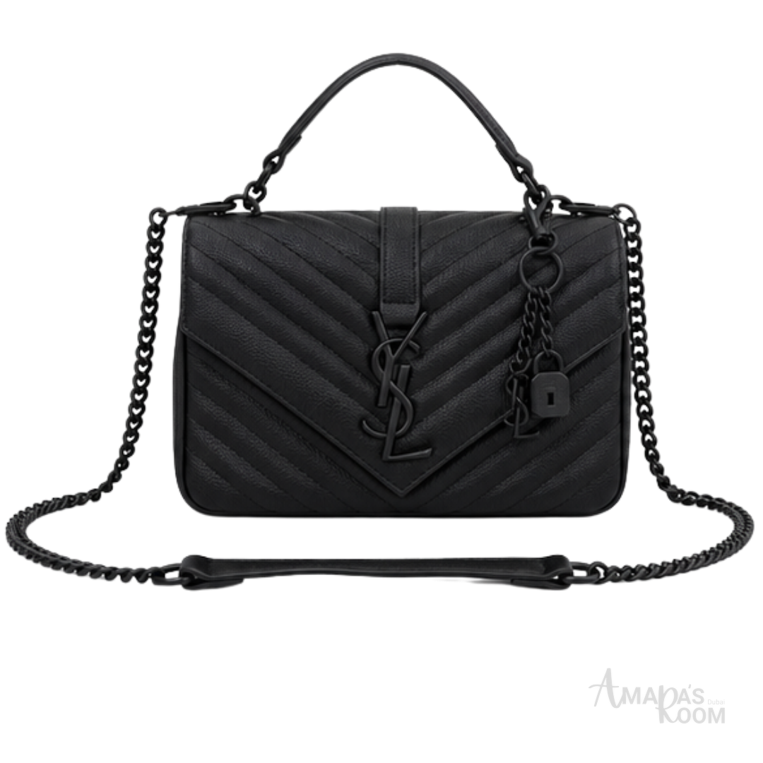 YSL Bag | College Medium Chain Black