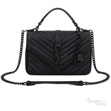 YSL Bag | College Medium Chain Black