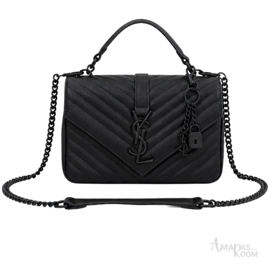 YSL Bag | College Medium Chain Black