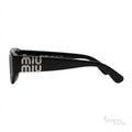 Miu Miu Mu Sunglasses 11WS – Black & Dark Grey Lenses - View 2