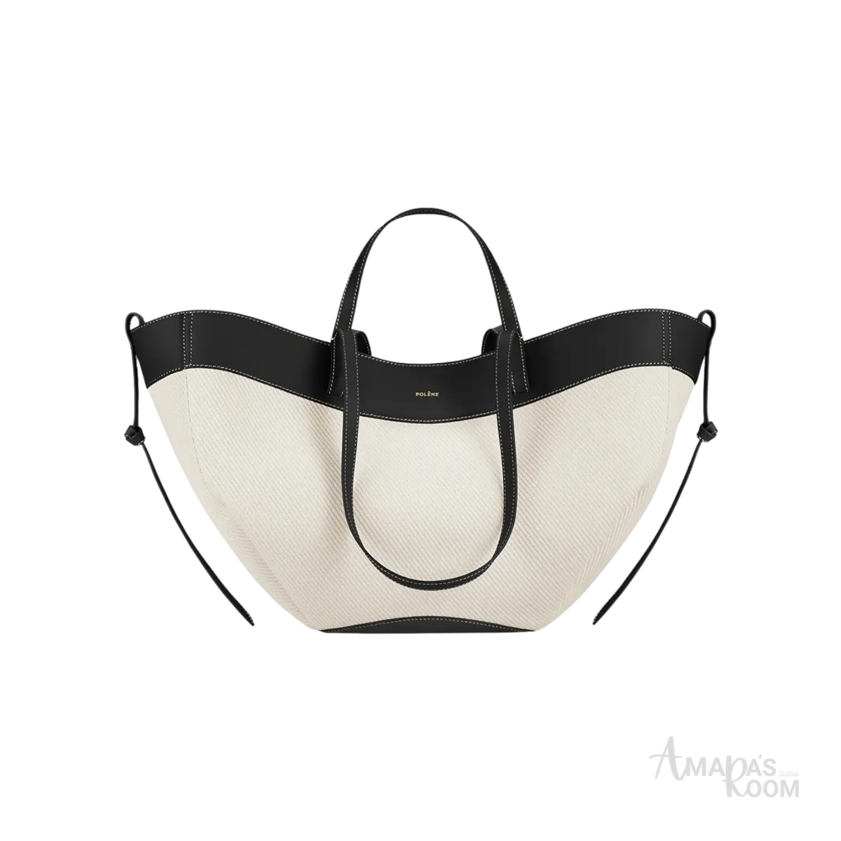 Polène Cyme Tote Bag – Black Canvas - View 1