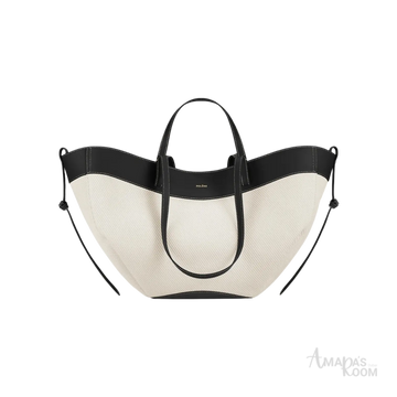 Polène Cyme Tote Bag – Black Canvas - View 1