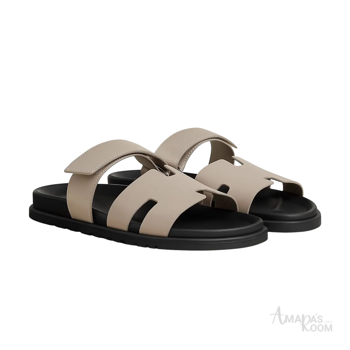 Hermès Chypre Sandals – Beige Galet - View 1