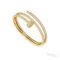 Cartier Juste un Clou Bracelet, Double, Half-Paved