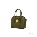 Givenchy Mini Antigona Lock Top Handle Leather Bag – Olive Green - View 2